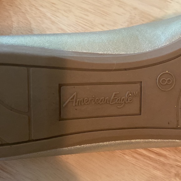 American Eagle Metallic Ballet Flats with Bow Accent - Picture 10 of 12
